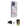 MARSİLYAN™- iPhone 15 Pro Max Kılıf Ahenk Modern Serisi - Siyah Buffer Cam Ekran Koruyucu + Raze Metal Kamera Lens - SH