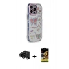 MARSİLYAN™- iPhone 15 Pro Max Kılıf Ahenk Modern Serisi - Siyah Buffer Cam Ekran Koruyucu + Raze Metal Kamera Lens - SH