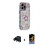 MARSİLYAN™- iPhone 15 Pro Max Kılıf Ahenk Modern Serisi - Siyah Buffer Hayalet Cam Ekran Koruyucu + Raze Metal Kamera Lens - SH