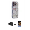 MARSİLYAN™- iPhone 15 Pro Max Kılıf Ahenk Modern Serisi - Siyah Buffer Hayalet Cam Ekran Koruyucu + Siyah Raze Metal Kamera Lens