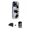 MARSİLYAN™- iPhone 15 Pro Max Kılıf Ahenk Modern Serisi - Siyah Buffer Hayalet Cam Ekran Koruyucu + Siyah Raze Metal Kamera Lens