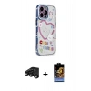 MARSİLYAN™- iPhone 15 Pro Max Kılıf Ahenk Modern Serisi - Siyah Buffer Hayalet Cam Ekran Koruyucu + Siyah Raze Metal Kamera Lens