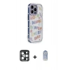 MARSİLYAN™- iPhone 15 Pro Max Kılıf Ahenk Modern Serisi - Siyah Joko Magic 5D Cam + PVD Metal Kamera Lens - LT