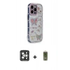 MARSİLYAN™- iPhone 15 Pro Max Kılıf Ahenk Modern Serisi - Siyah Joko Magic 5D Hayalet Cam + PVD Metal Kamera Lens - GI
