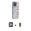 MARSİLYAN™- iPhone 15 Pro Max Kılıf Ahenk Modern Serisi - Siyah Joko Magic 5D Hayalet Cam + PVD Metal Kamera Lens - GI