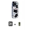 MARSİLYAN™- iPhone 15 Pro Max Kılıf Ahenk Modern Serisi - Siyah Joko Magic 5D Hayalet Cam + PVD Metal Kamera Lens - GI