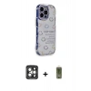 MARSİLYAN™- iPhone 15 Pro Max Kılıf Ahenk Modern Serisi - Siyah Joko Magic 5D Hayalet Cam + PVD Metal Kamera Lens - GI