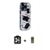 MARSİLYAN™- iPhone 15 Pro Max Kılıf Ahenk Modern Serisi - Siyah Joko Magic 5D Hayalet Cam + PVD Metal Kamera Lens - TU