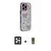 MARSİLYAN™- iPhone 15 Pro Max Kılıf Ahenk Modern Serisi - Siyah Joko Magic 5D Hayalet Cam + PVD Metal Kamera Lens - SH