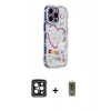 MARSİLYAN™- iPhone 15 Pro Max Kılıf Ahenk Modern Serisi - Siyah Joko Magic 5D Hayalet Cam + PVD Metal Kamera Lens - SH