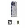 MARSİLYAN™- iPhone 15 Pro Max Kılıf Ahenk Modern Serisi - Siyah Joko Magic 5D Hayalet Cam + PVD Metal Kamera Lens - LT