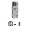 MARSİLYAN™- iPhone 15 Pro Max Kılıf Ahenk Modern Serisi - Siyah Joko Magic 5D Hayalet Cam + PVD Metal Kamera Lens - GS