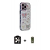 MARSİLYAN™- iPhone 15 Pro Max Kılıf Ahenk Modern Serisi - Siyah Joko Magic 5D Hayalet Cam + PVD Metal Kamera Lens - TU