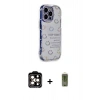 MARSİLYAN™- iPhone 15 Pro Max Kılıf Ahenk Modern Serisi - Siyah Joko Magic 5D Hayalet Cam + PVD Metal Kamera Lens - TU