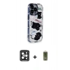 MARSİLYAN™- iPhone 15 Pro Max Kılıf Ahenk Modern Serisi - Siyah Joko Magic 5D Hayalet Cam + PVD Metal Kamera Lens - SH