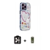 MARSİLYAN™- iPhone 15 Pro Max Kılıf Ahenk Modern Serisi - Siyah Joko Magic 5D Hayalet Cam + PVD Metal Kamera Lens - TU