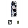 MARSİLYAN™- iPhone 15 Pro Max Kılıf Ahenk Modern Serisi - Siyah Joko Magic 5D Hayalet Cam + PVD Metal Kamera Lens - LT