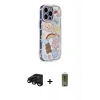 MARSİLYAN™- iPhone 15 Pro Max Kılıf Ahenk Modern Serisi - Siyah Joko Magic 5D Hayalet Cam + Raze Metal Kamera Lens - SH