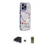MARSİLYAN™- iPhone 15 Pro Max Kılıf Ahenk Modern Serisi - Siyah Joko Magic 5D Hayalet Cam + Raze Metal Kamera Lens - LT