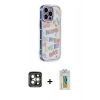 MARSİLYAN™- iPhone 15 Pro Max Kılıf Ahenk Modern Serisi - Siyah Polymer Nano Ekran Koruyucu + PVD Metal Kamera Lens - GI