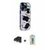 MARSİLYAN™- iPhone 15 Pro Max Kılıf Ahenk Modern Serisi - Siyah Polymer Nano Ekran Koruyucu + Raze Metal Kamera Lens - GS