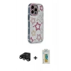MARSİLYAN™- iPhone 15 Pro Max Kılıf Ahenk Modern Serisi - Siyah Polymer Nano Ekran Koruyucu + Raze Metal Kamera Lens - SH