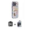 MARSİLYAN™- iPhone 15 Pro Max Kılıf Ahenk Modern Serisi - Siyah Vanessa Magic Cam + PVD Metal Kamera Lens - TU