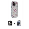 MARSİLYAN™- iPhone 15 Pro Max Kılıf Ahenk Modern Serisi - Siyah Vanessa Magic Cam + PVD Metal Kamera Lens - TU