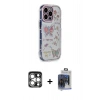 MARSİLYAN™- iPhone 15 Pro Max Kılıf Ahenk Modern Serisi - Siyah Vanessa Magic Cam + PVD Metal Kamera Lens - GS