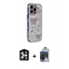 MARSİLYAN™- iPhone 15 Pro Max Kılıf Ahenk Modern Serisi - Siyah Vanessa Magic Cam + PVD Metal Kamera Lens - TU
