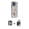 MARSİLYAN™- iPhone 15 Pro Max Kılıf Ahenk Modern Serisi - Siyah Vanessa Magic Cam + PVD Metal Kamera Lens - LT