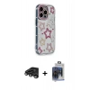 MARSİLYAN™- iPhone 15 Pro Max Kılıf Ahenk Modern Serisi - Siyah Vanessa Magic Cam + Raze Metal Kamera Lens - TMGI