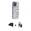 MARSİLYAN™- iPhone 15 Pro Max Kılıf Ahenk Modern Serisi - Siyah Vanessa Magic Hayalet Cam + Raze Metal Kamera Lens - LT