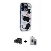 MARSİLYAN™- iPhone 15 Pro Max Kılıf Ahenk Modern Serisi - Siyah Vanessa Magic Hayalet Cam + Raze Metal Kamera Lens - TMGI