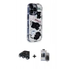 MARSİLYAN™- iPhone 15 Pro Max Kılıf Ahenk Modern Serisi - Siyah Vanessa Magic Hayalet Cam + Raze Metal Kamera Lens - LT