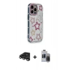 MARSİLYAN™- iPhone 15 Pro Max Kılıf Ahenk Modern Serisi - Siyah Vanessa Magic Hayalet Cam + Raze Metal Kamera Lens - TMGI