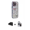 MARSİLYAN™- iPhone 15 Pro Max Kılıf Ahenk Modern Serisi - Siyah Vanessa Magic Hayalet Cam + Raze Metal Kamera Lens - SH