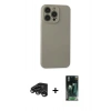 MARSİLYAN™- iPhone 15 Pro Max Kılıf Ahenk Serisi - Şeffaf 360 Full Body Arka Koruyucu + Raze Metal Kamera Lens - TMGI
