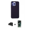 MARSİLYAN™- iPhone 15 Pro Max Kılıf Ahenk Serisi - Şeffaf 360 Full Body Arka Koruyucu + Raze Metal Kamera Lens - TMGI