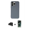 MARSİLYAN™- iPhone 15 Pro Max Kılıf Ahenk Serisi - Şeffaf 360 Full Body Arka Koruyucu + Raze Metal Kamera Lens - TMGI