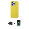 MARSİLYAN™- iPhone 15 Pro Max Kılıf Ahenk Serisi - Şeffaf 360 Full Body Arka Koruyucu + Raze Metal Kamera Lens - TMGI