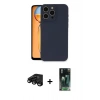 MARSİLYAN™- iPhone 15 Pro Max Kılıf Ahenk Serisi - Siyah 360 Mat Full Body Arka Koruyucu + Raze Metal Kamera Lens - SH