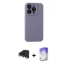 MARSİLYAN™- iPhone 15 Pro Max Kılıf Ahenk Serisi - Siyah Bilvis 5in1 3D Magic Cam Ekran Koruyucu + Raze Metal Kamera Lens - LT
