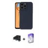 MARSİLYAN™- iPhone 15 Pro Max Kılıf Ahenk Serisi - Siyah Bilvis 5in1 3D Magic Cam Ekran Koruyucu + Raze Metal Kamera Lens - LT