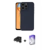 MARSİLYAN™- iPhone 15 Pro Max Kılıf Ahenk Serisi - Siyah Bilvis 5in1 3D Magic Cam Ekran Koruyucu + Raze Metal Kamera Lens - GS