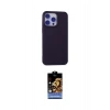MARSİLYAN™- iPhone 15 Pro Max Kılıf Ahenk Serisi - Siyah Buffer Hayalet Cam Ekran Koruyucu