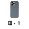MARSİLYAN™- iPhone 15 Pro Max Kılıf Ahenk Serisi - Siyah Joko Magic 5D Cam + PVD Metal Kamera Lens - GI