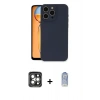 MARSİLYAN™- iPhone 15 Pro Max Kılıf Ahenk Serisi - Siyah Joko Magic 5D Cam + PVD Metal Kamera Lens - GI