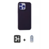 MARSİLYAN™- iPhone 15 Pro Max Kılıf Ahenk Serisi - Siyah Joko Magic 5D Cam + PVD Metal Kamera Lens - GI
