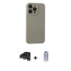 MARSİLYAN™- iPhone 15 Pro Max Kılıf Ahenk Serisi - Siyah Joko Magic 5D Cam + Raze Metal Kamera Lens - GS